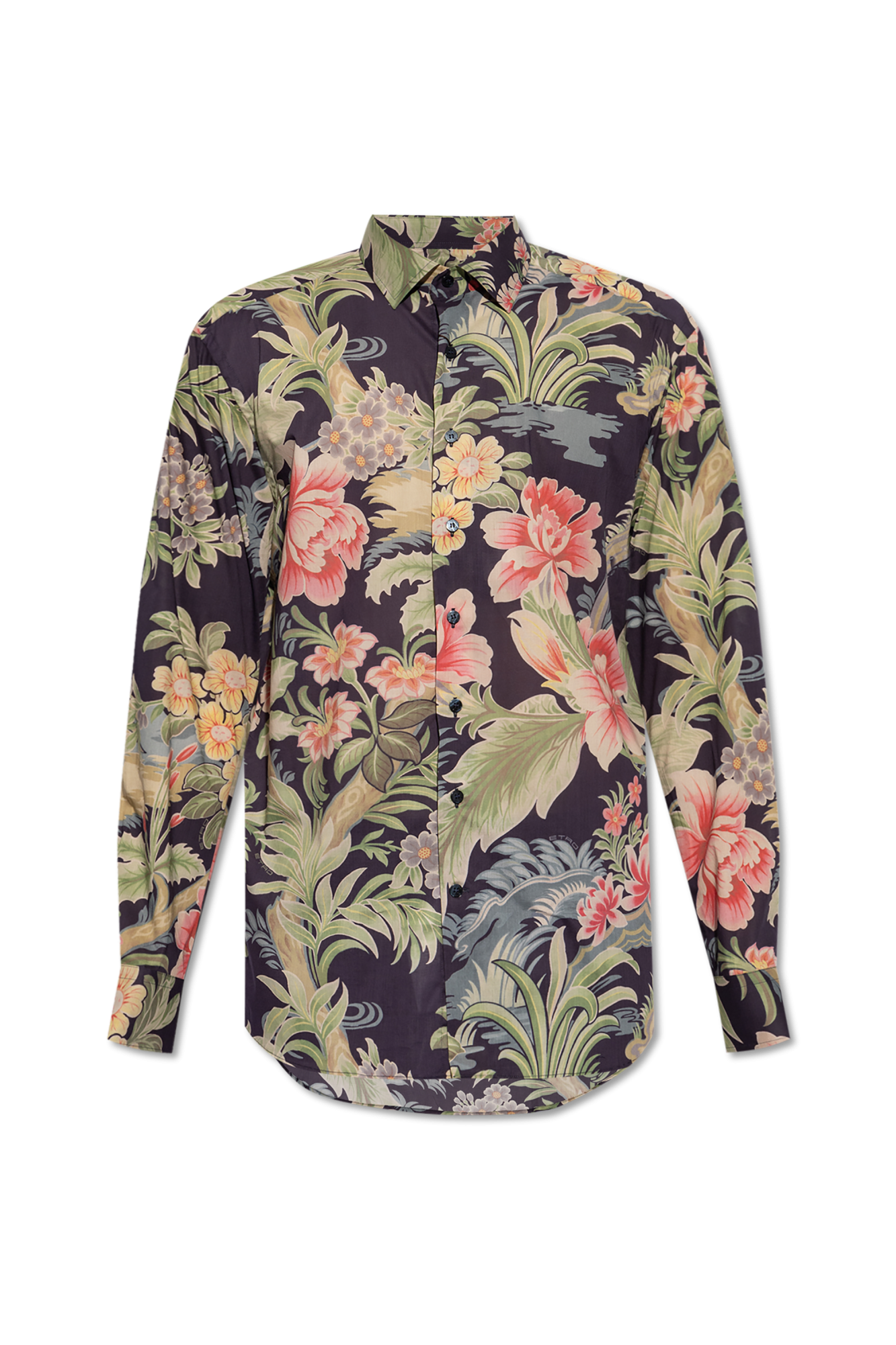 【送料&関税込】Etro Fine Jersey T-shirt With Decorative Lin Etro Shirt with decorative print | Women's Clothing | Vitkac